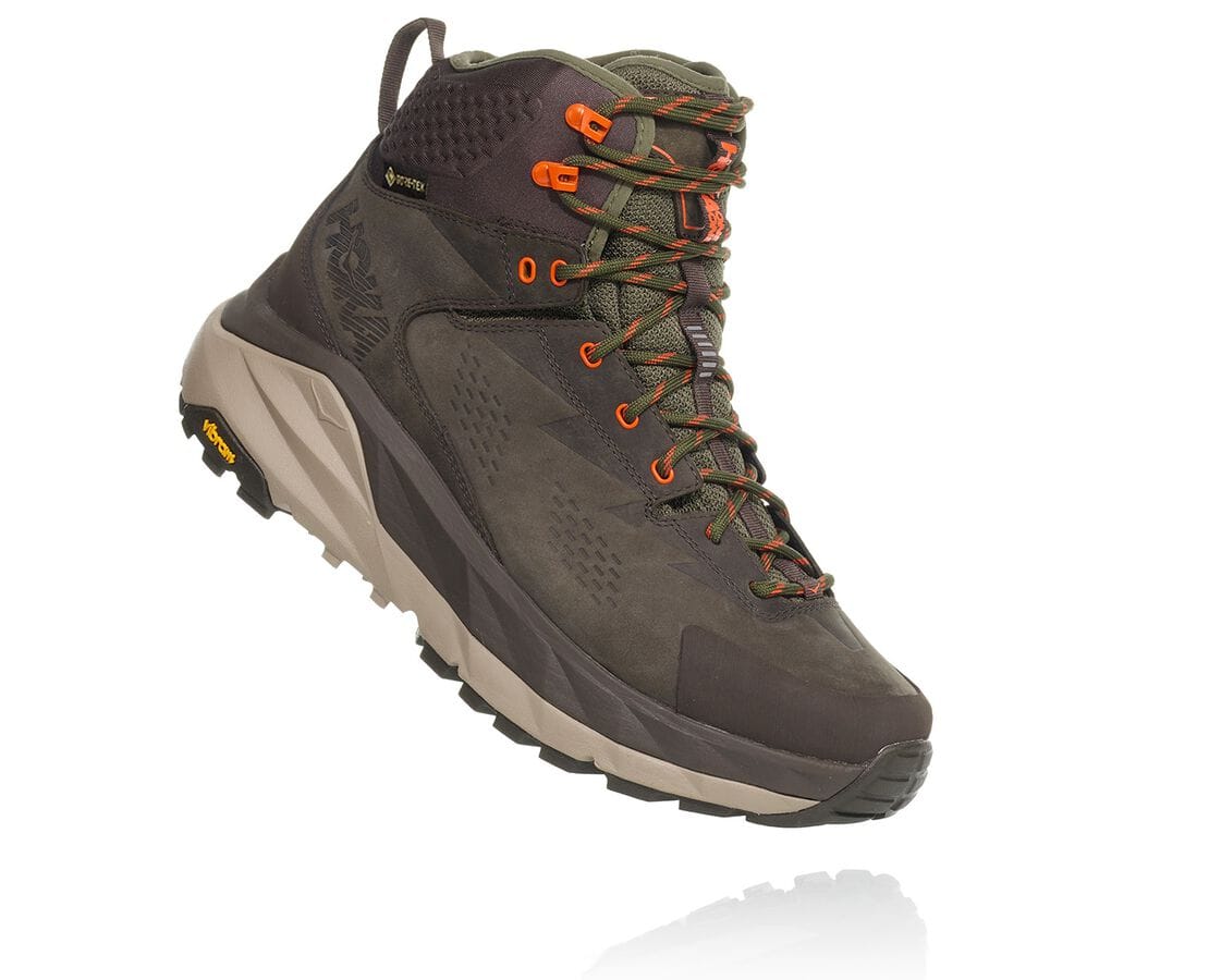 Hoka One One Kaha Gore-Tex Philippines - Mens Hiking Boots - Black Olive / Green | EN1539076